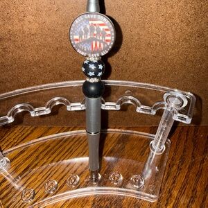 Patriotic Pen-Handmade- Silicone Beads